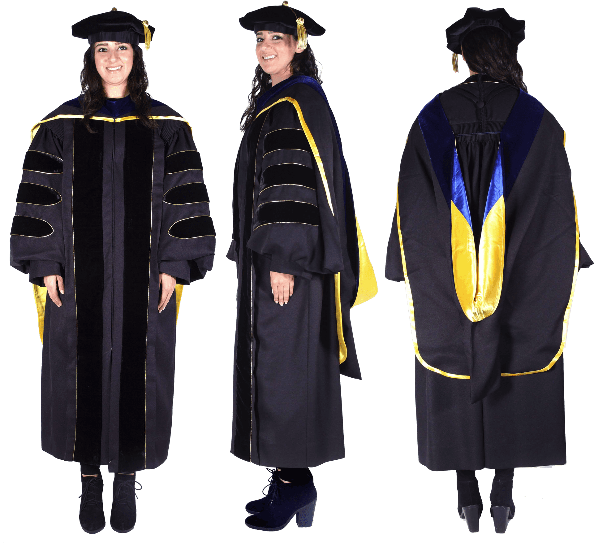 Graduatein Regalia Multiple Views PNG