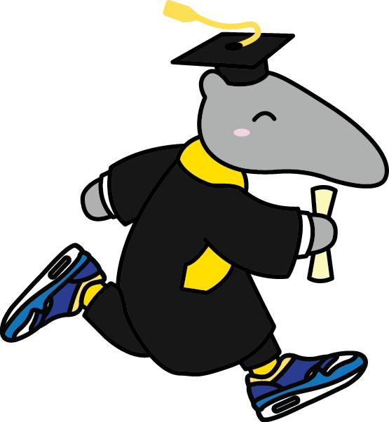 Graduating Anteater Cartoon.png PNG