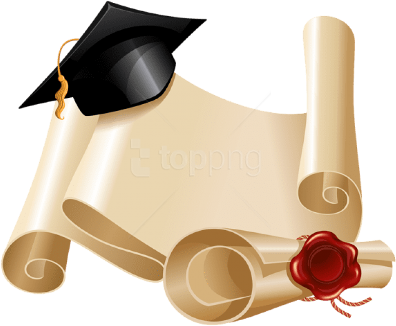 Download Graduation Cap Diploma Seal.png | Wallpapers.com