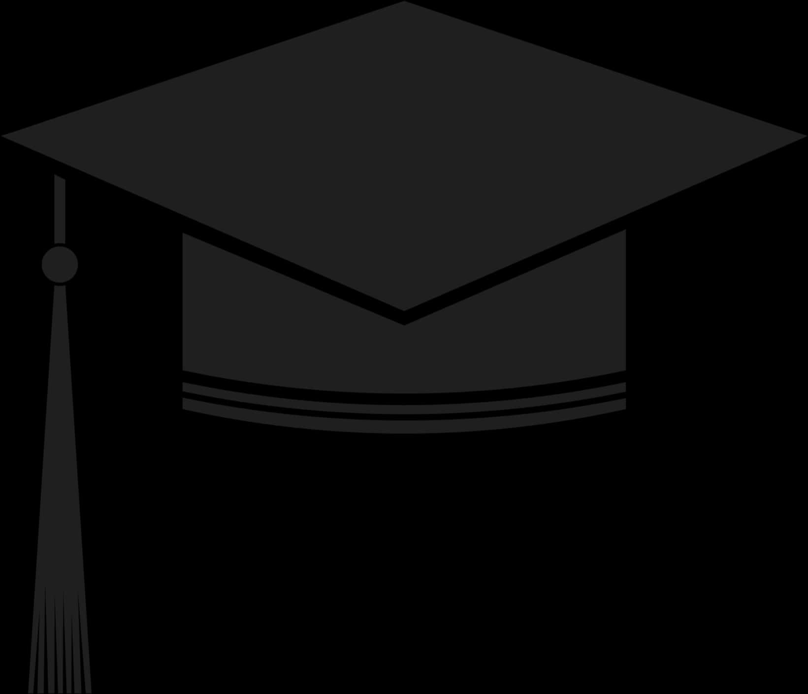 Graduation Cap Icon Black PNG