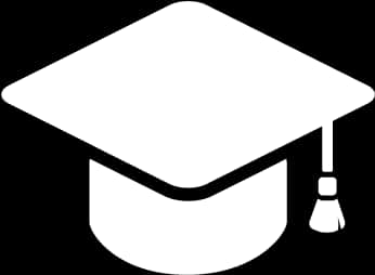 Graduation Cap Icon Blackand White PNG