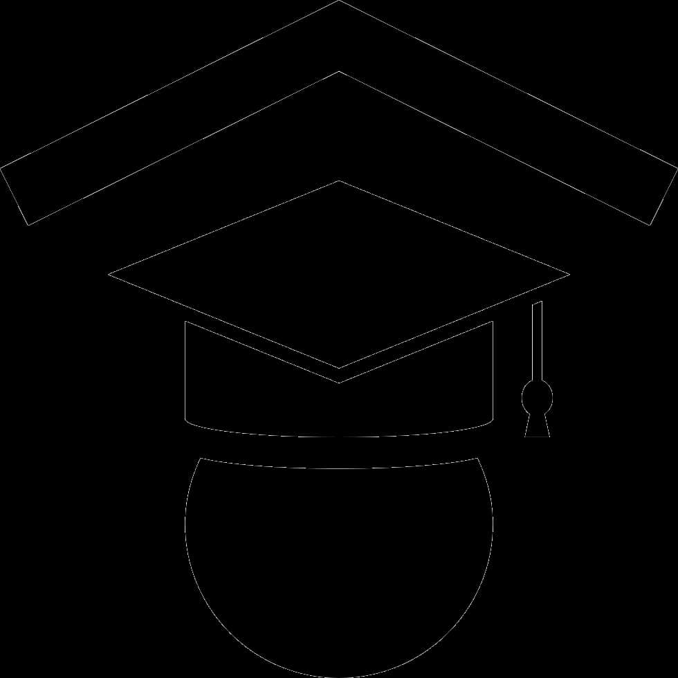 Download Graduation Cap Outline | Wallpapers.com