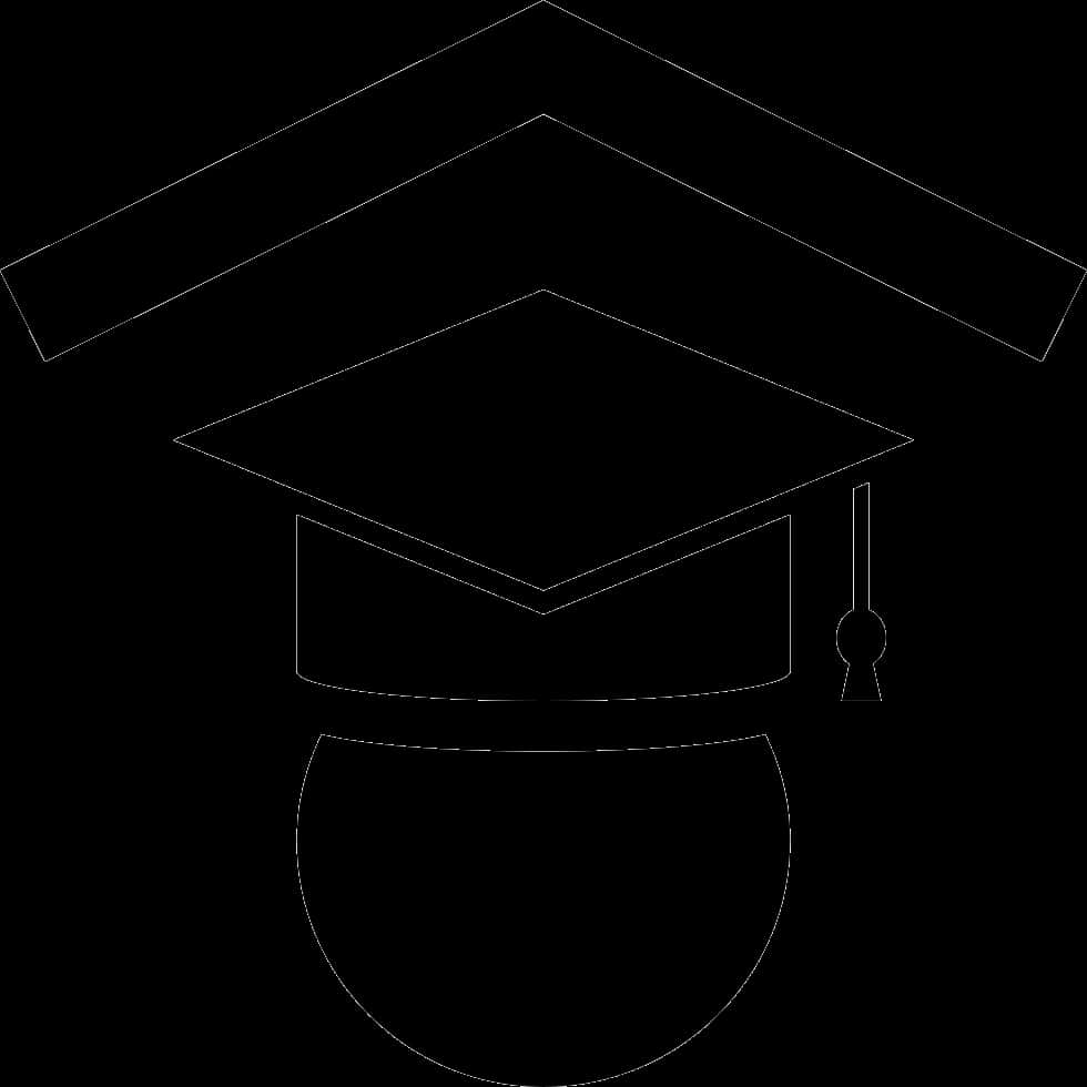 Graduation Cap Outline PNG