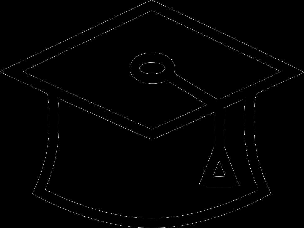 Graduation Cap Outline PNG