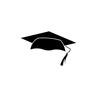 Download Graduation Cap Outlineon Black Background | Wallpapers.com