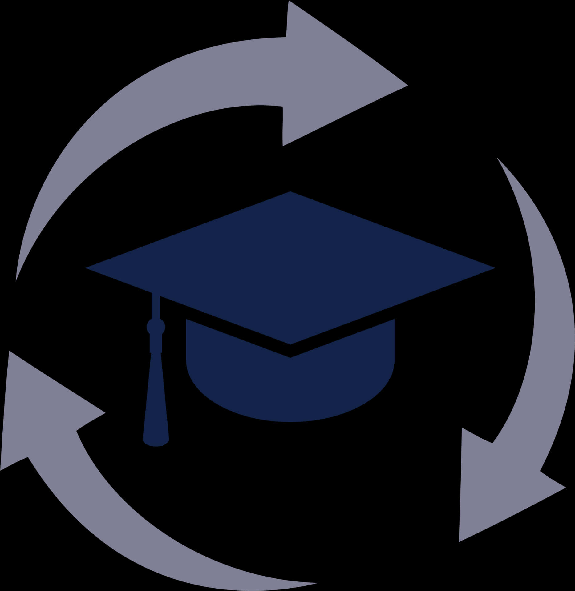 Graduation Cap Recycle Symbol PNG