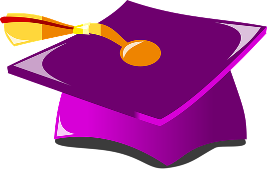 Graduation Cap Vector Illustration PNG