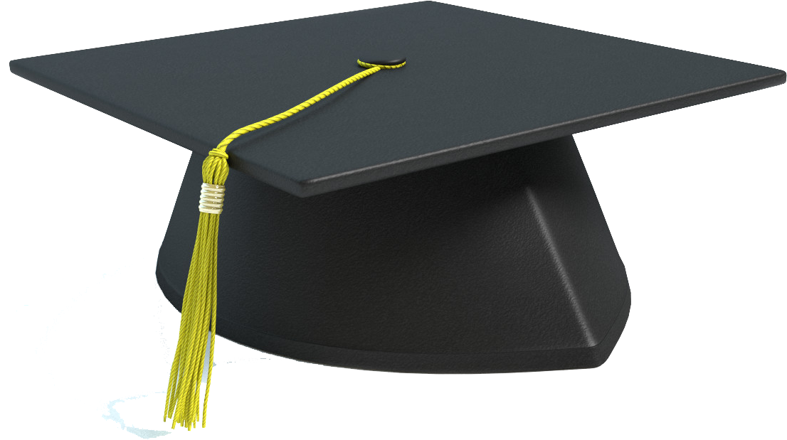 Graduation Cap Yellow Tassel.png PNG