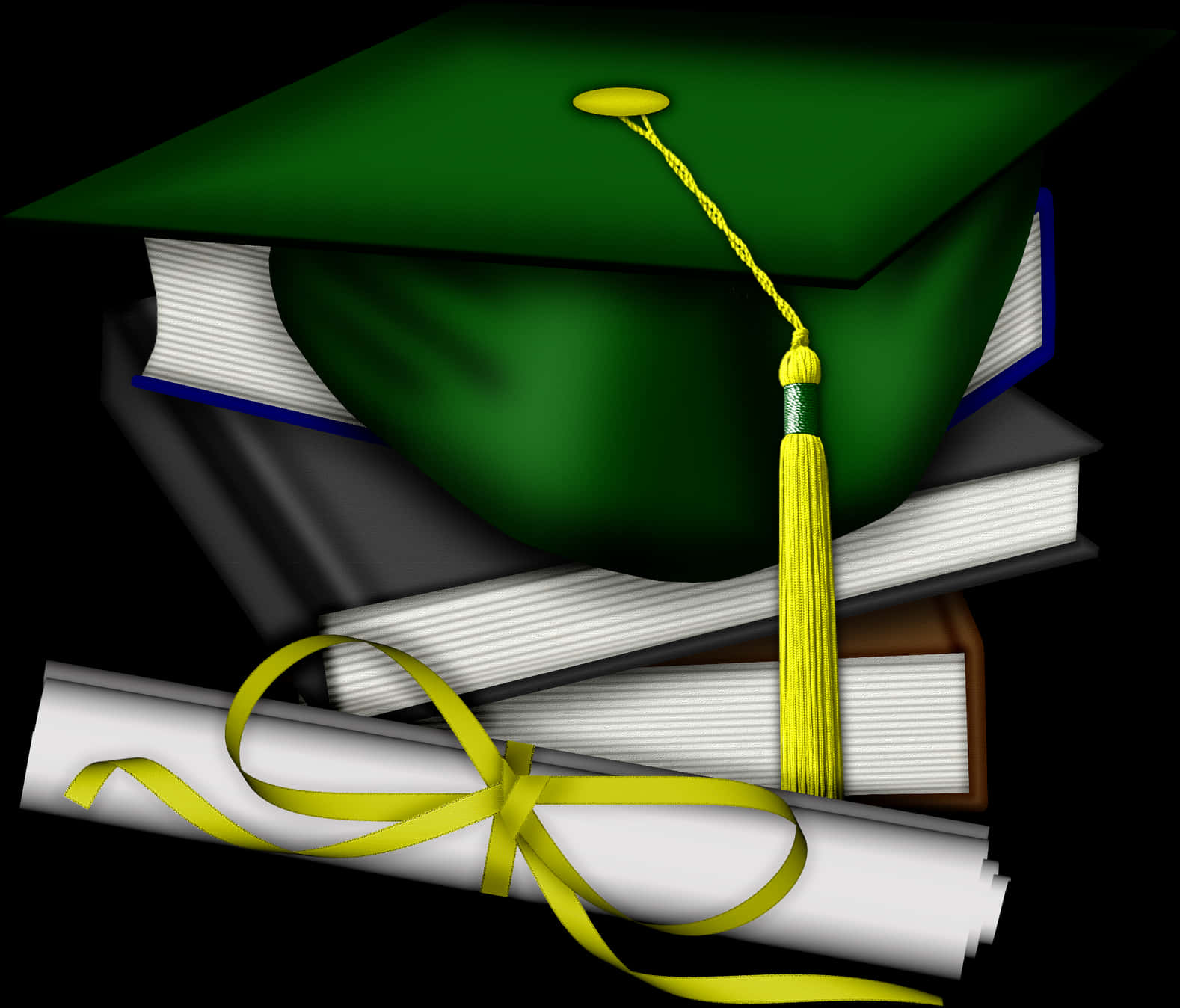 Graduation Capand Diploma PNG