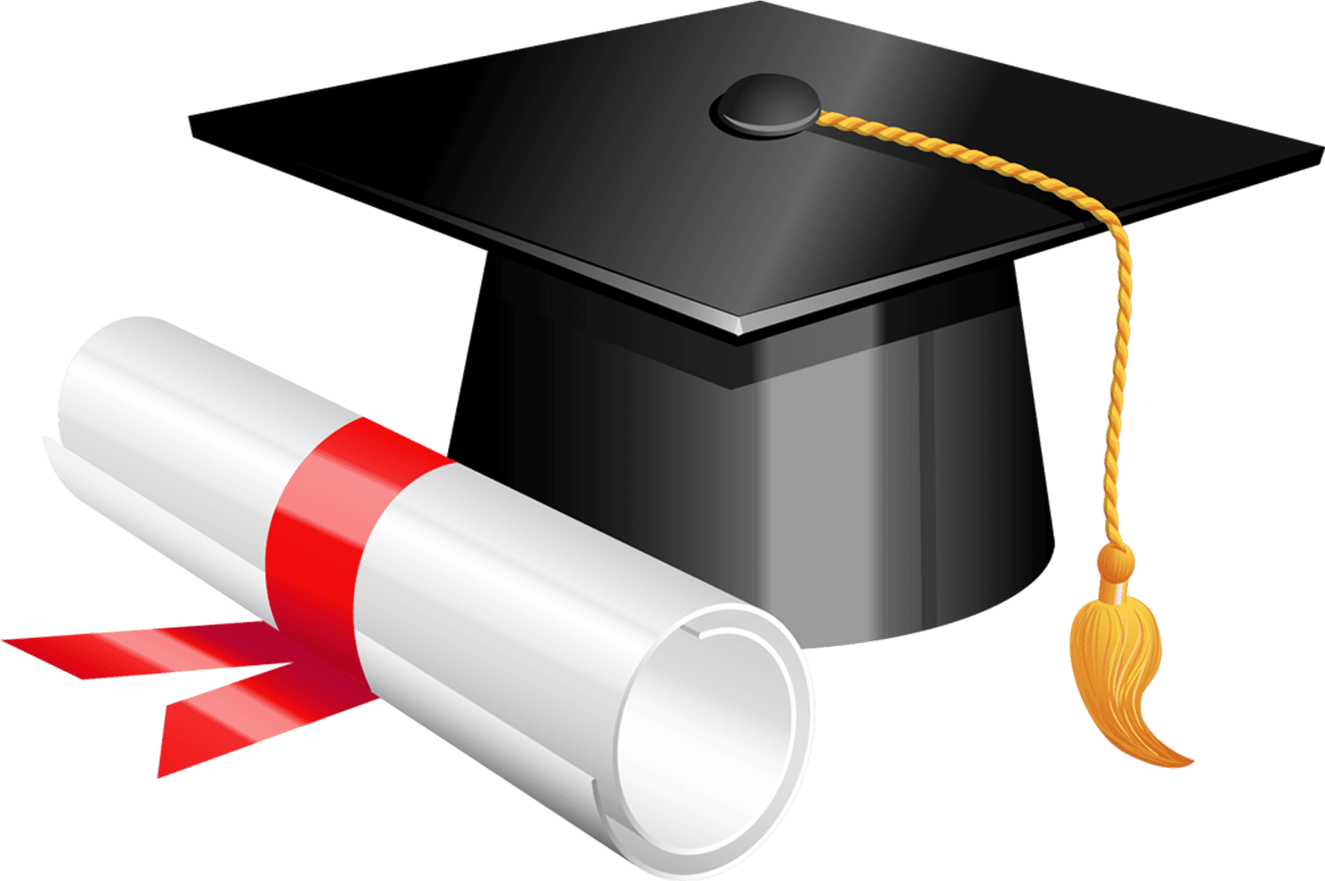 Graduation Capand Diploma Vector PNG