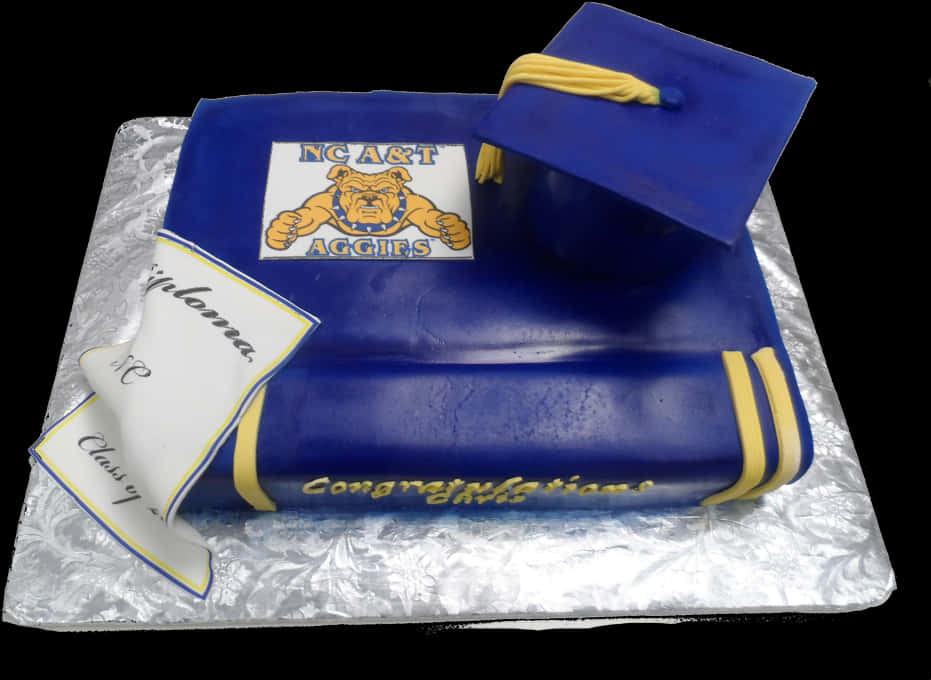 Graduation Celebration Cake N C A T Aggies PNG