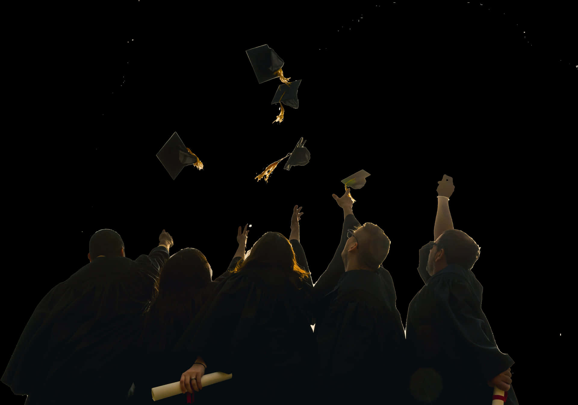 Graduation_ Celebration_ Silhouettes PNG