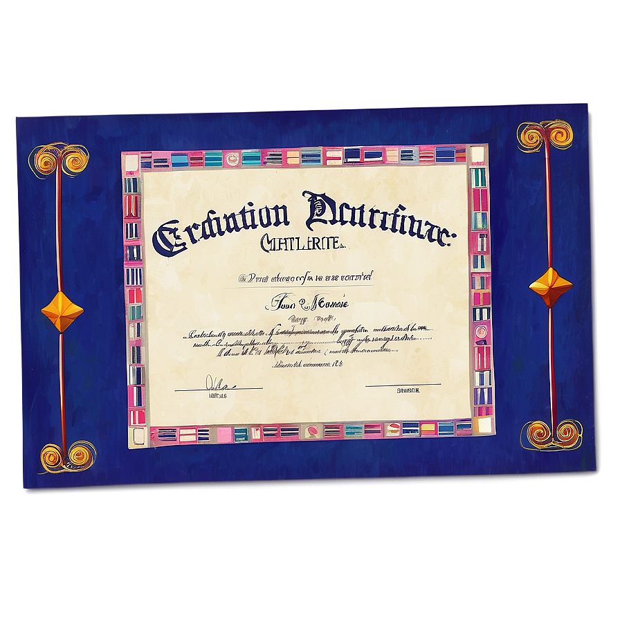 Graduation Certificate Border Png 06122024 PNG