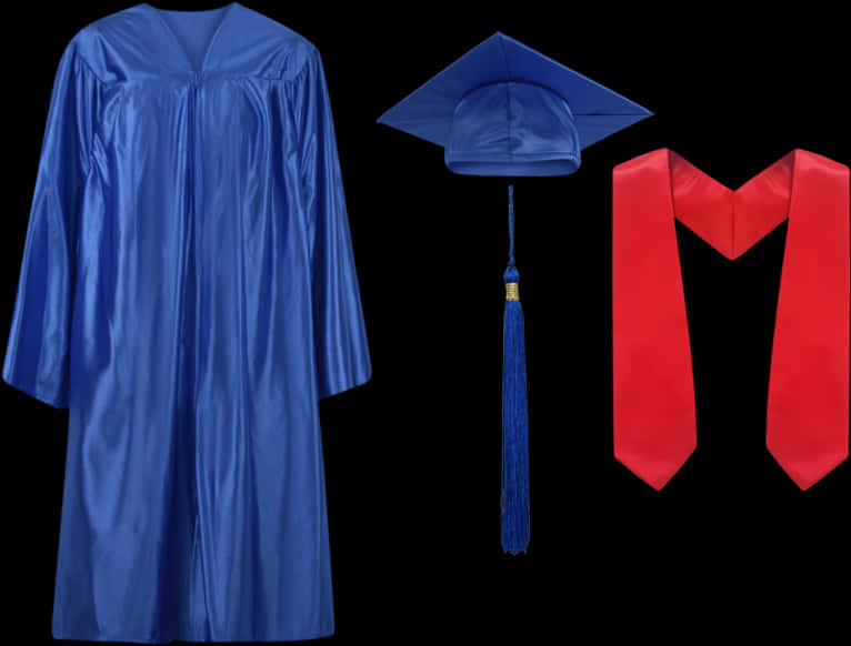 Graduation Gown Capand Stole Display PNG