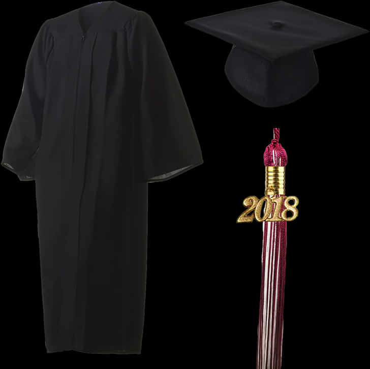 Graduation Gownand Cap2018 PNG