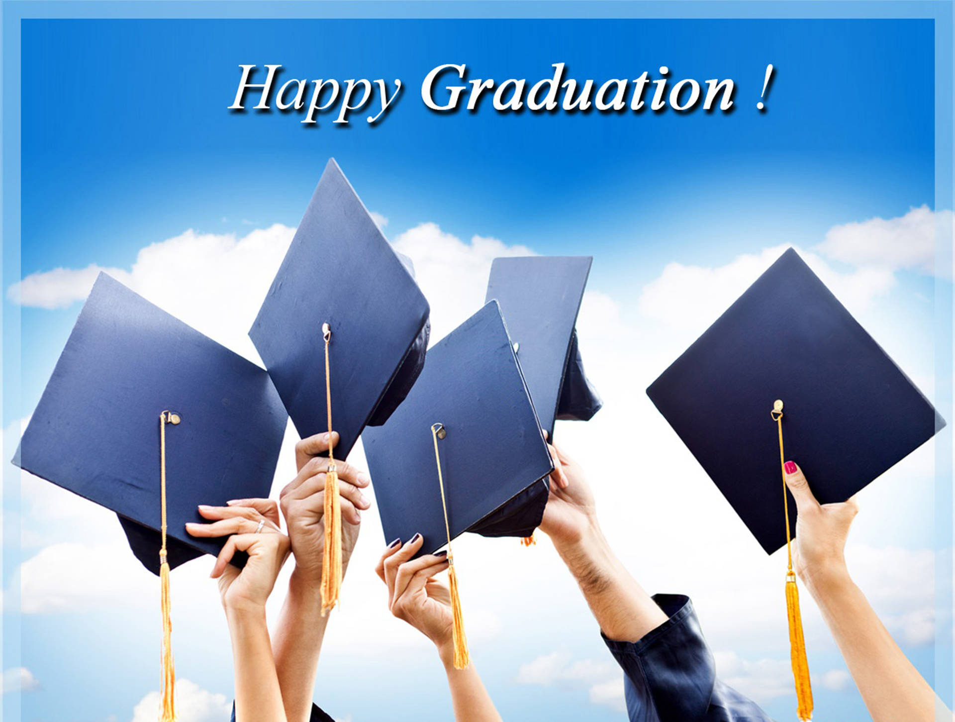 Graduation Greeting With Mortar Boards