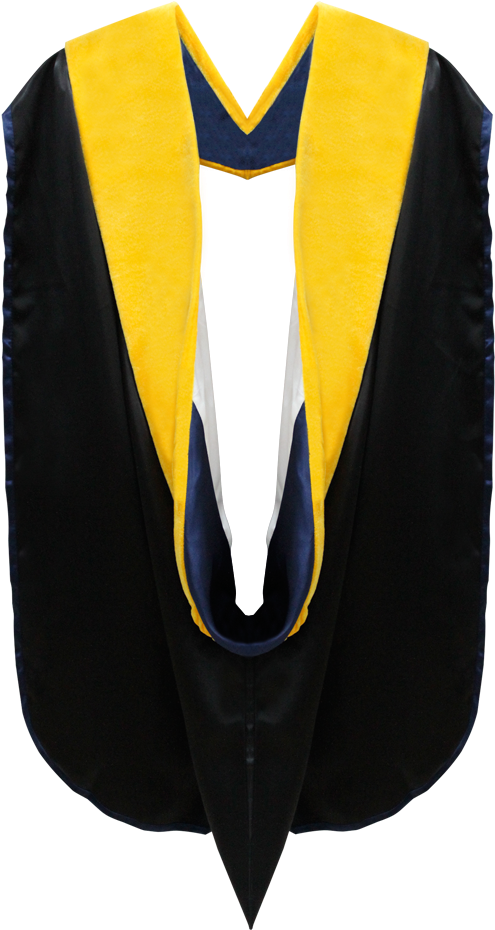 Graduation Honor Stole Blackand Yellow PNG