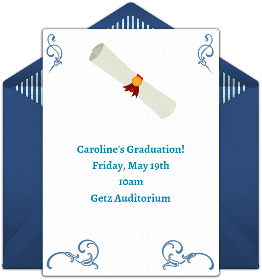 Graduation Invitation Caroline May19th PNG