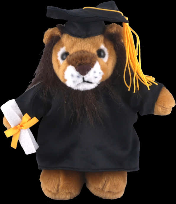 Graduation Lion Plush Toy PNG