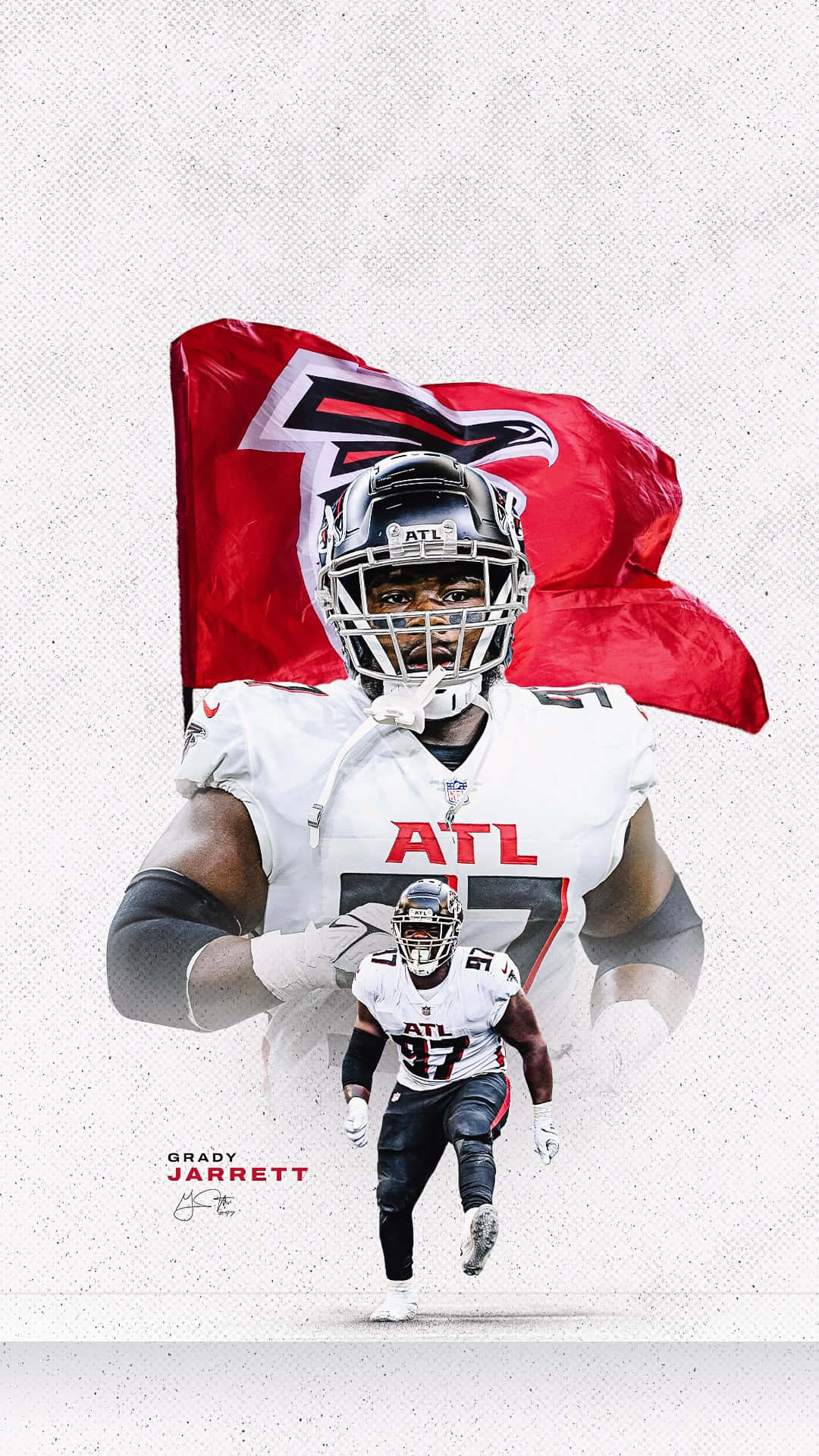 Download Grady Jarrett Atlanta Falcons Poster Wallpaper