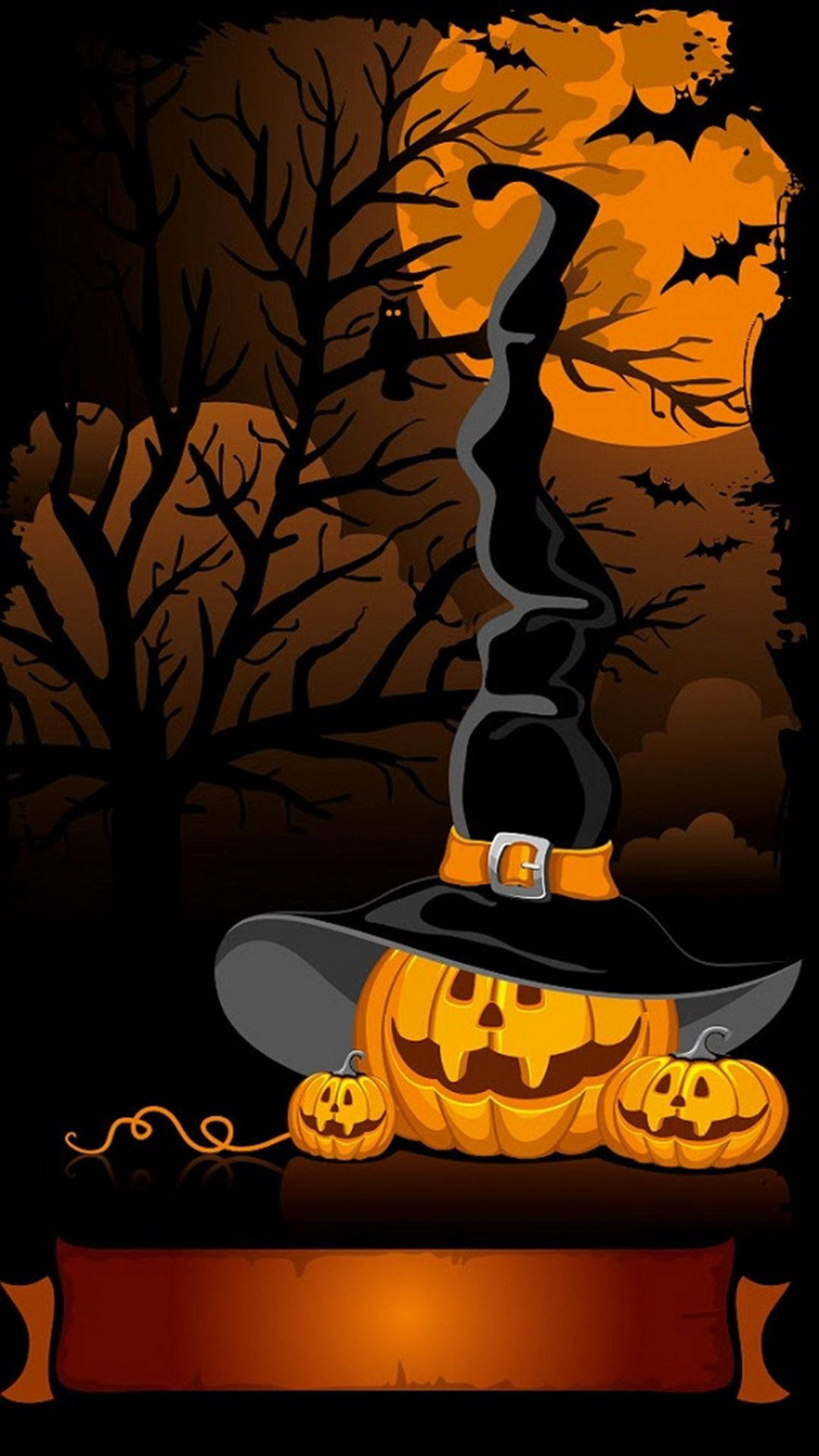 Græskar Heks Halloween Iphone Wallpaper