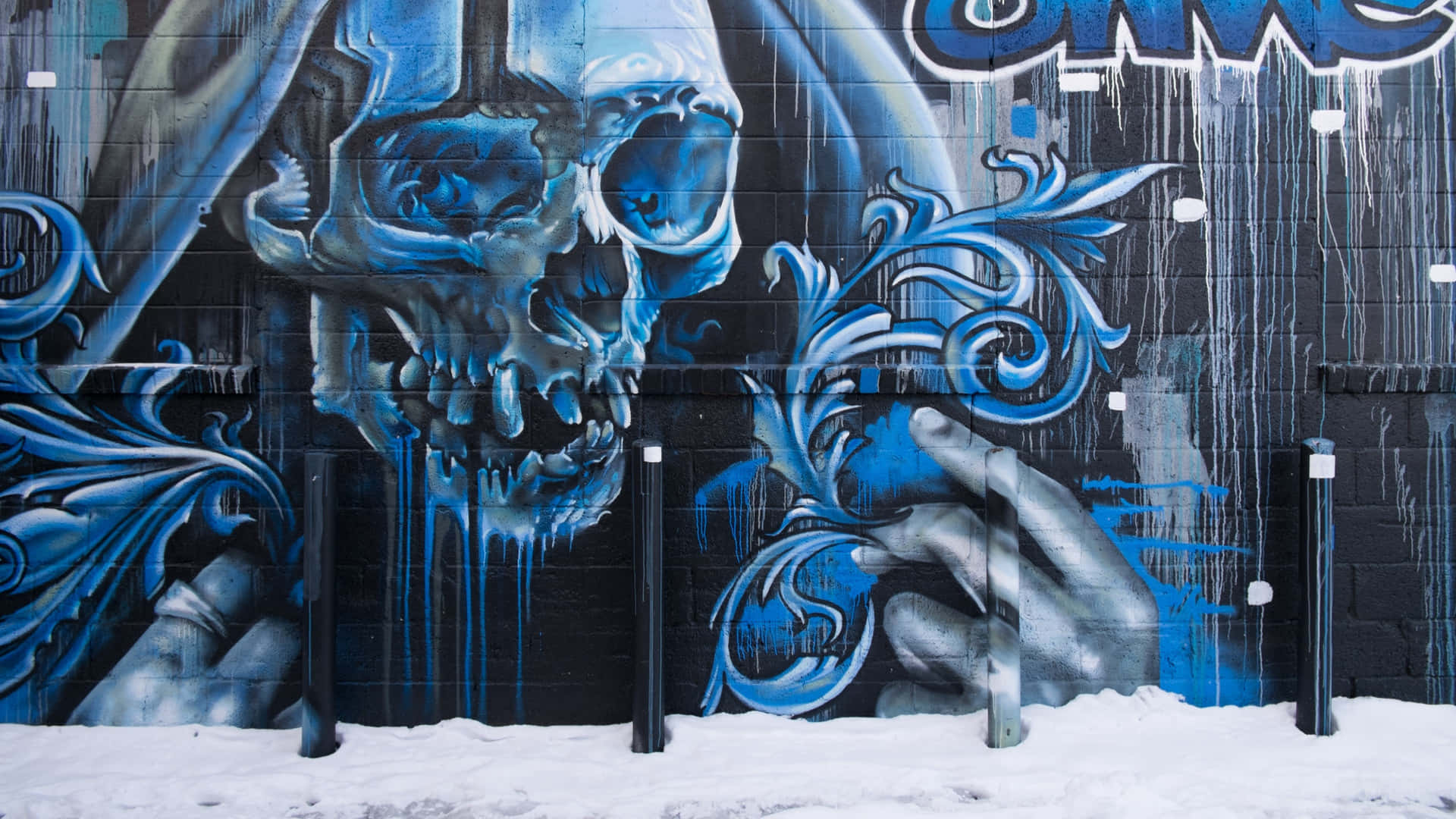 Graffitiluminosi E Colorati Di Un Artista Sconosciuto Sfondo