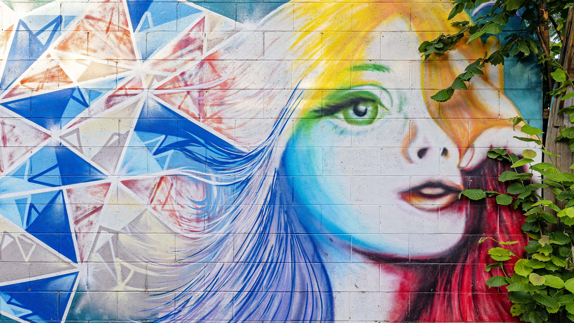 Brightly Colored Graffiti Wallpaper