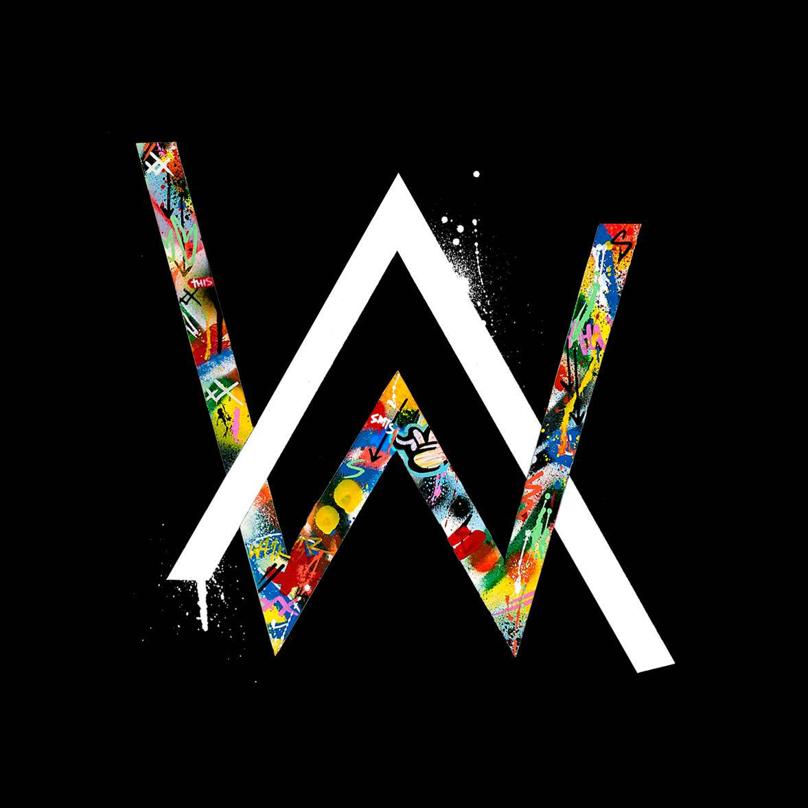 Graffiti Alan Walker Logo Background