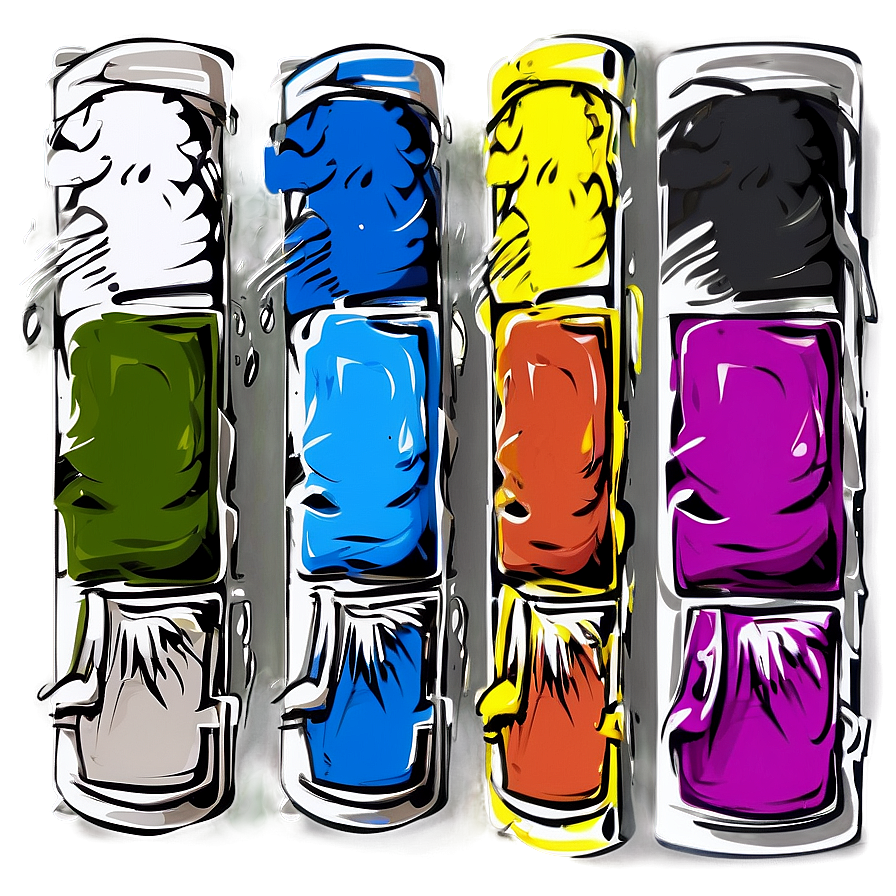Graffiti Art Palette Png Kbc15 PNG