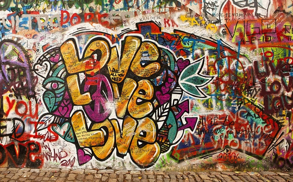 Graffiti-billeder og gadekunst livner dit skær op.