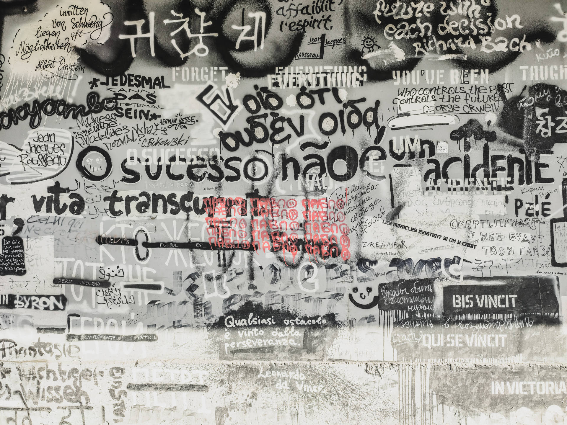 Graffiti Font Text On Wall