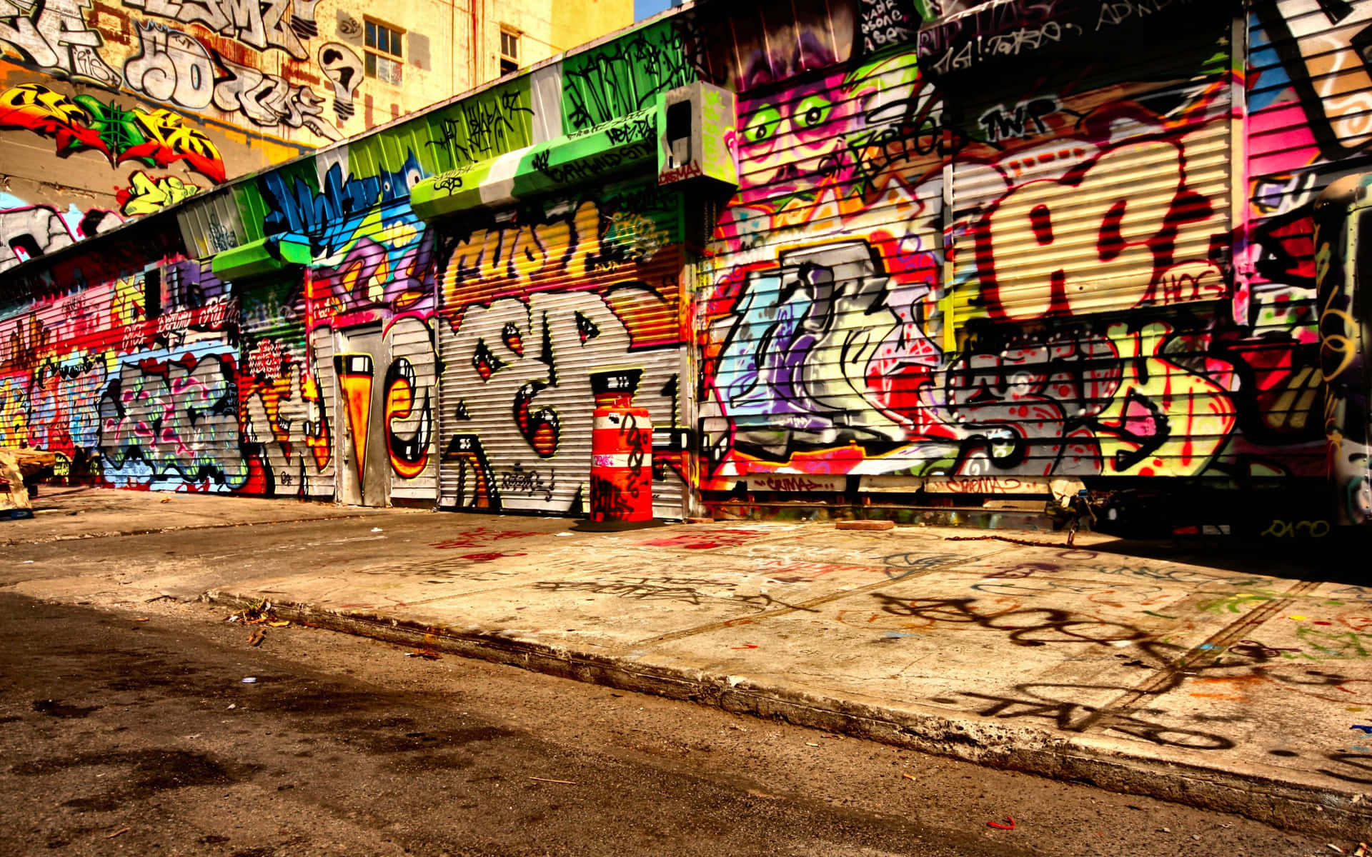Graffiti Wall Messy Art Background