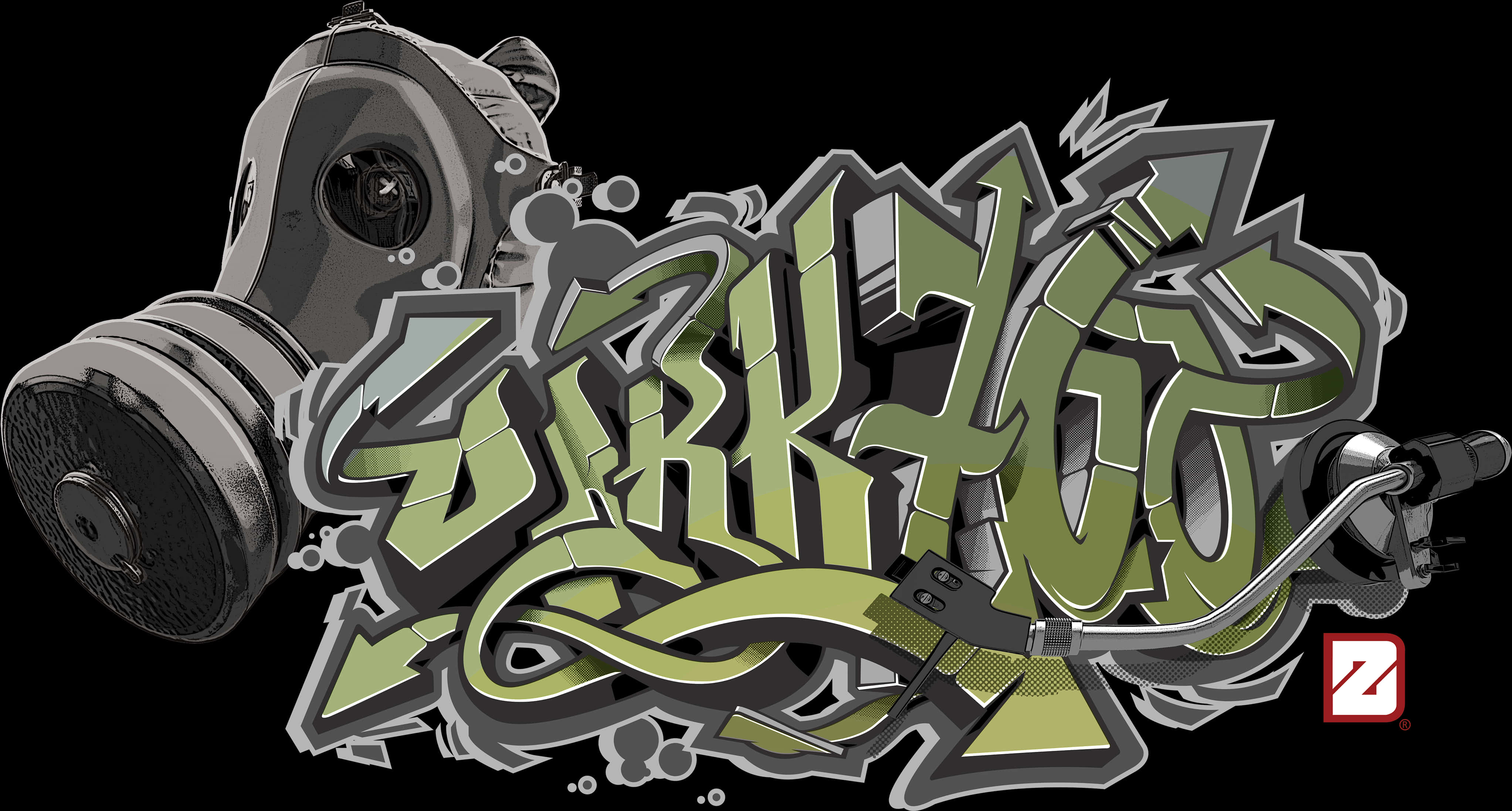 Graffiti_ Art_with_ Gas_ Mask PNG