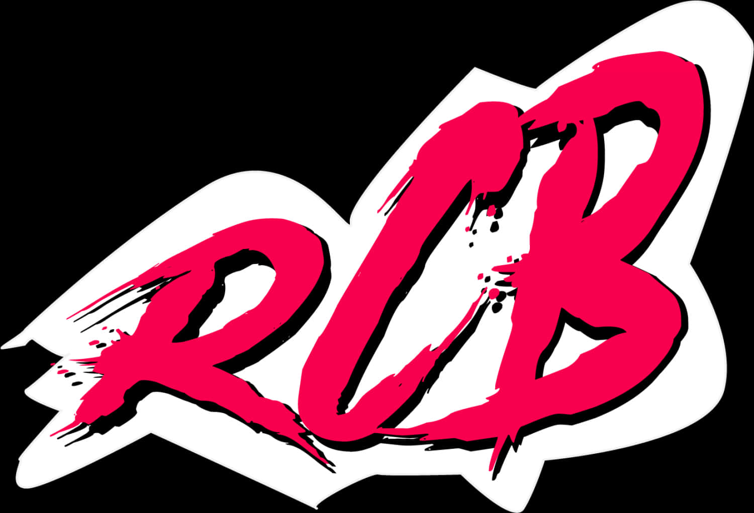 Graffiti_ Style_ R B_ Logo PNG