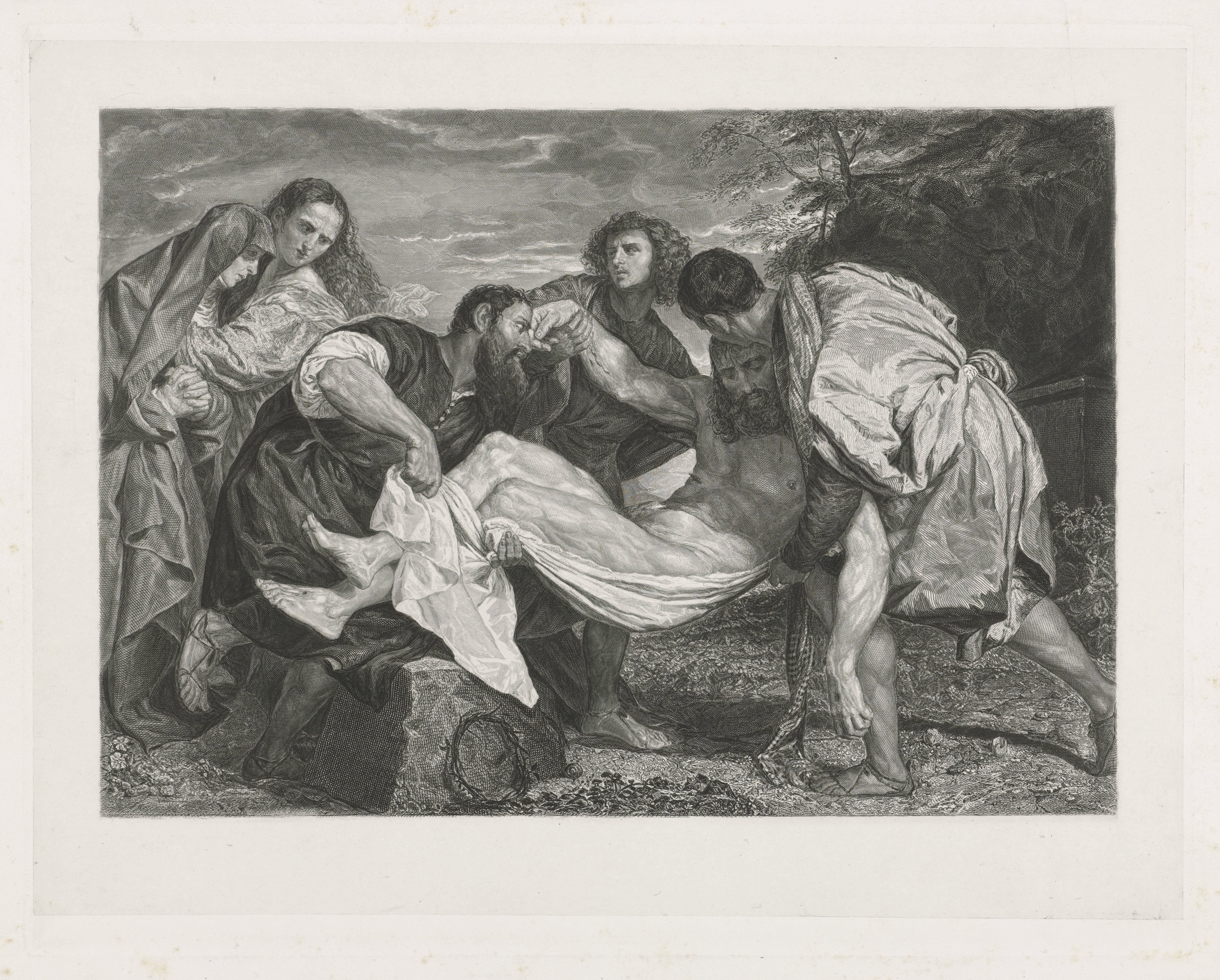 Graflegging van Christus Wallpaper