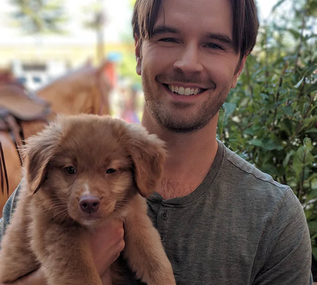 Graham Wardle With Puppy