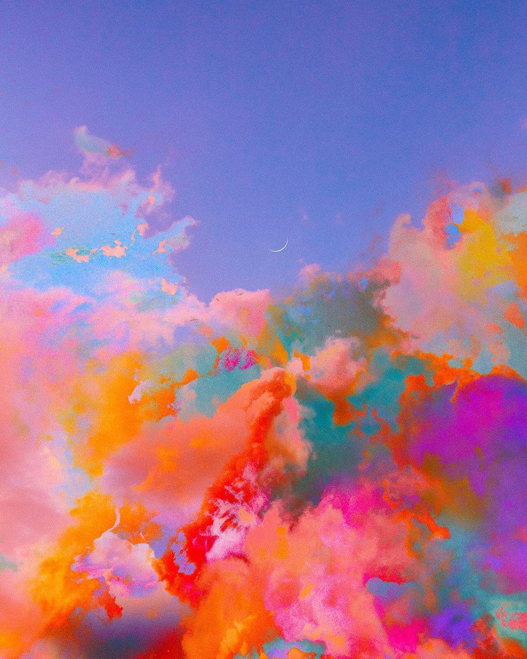 Grainy Psychedelic Cloud Background