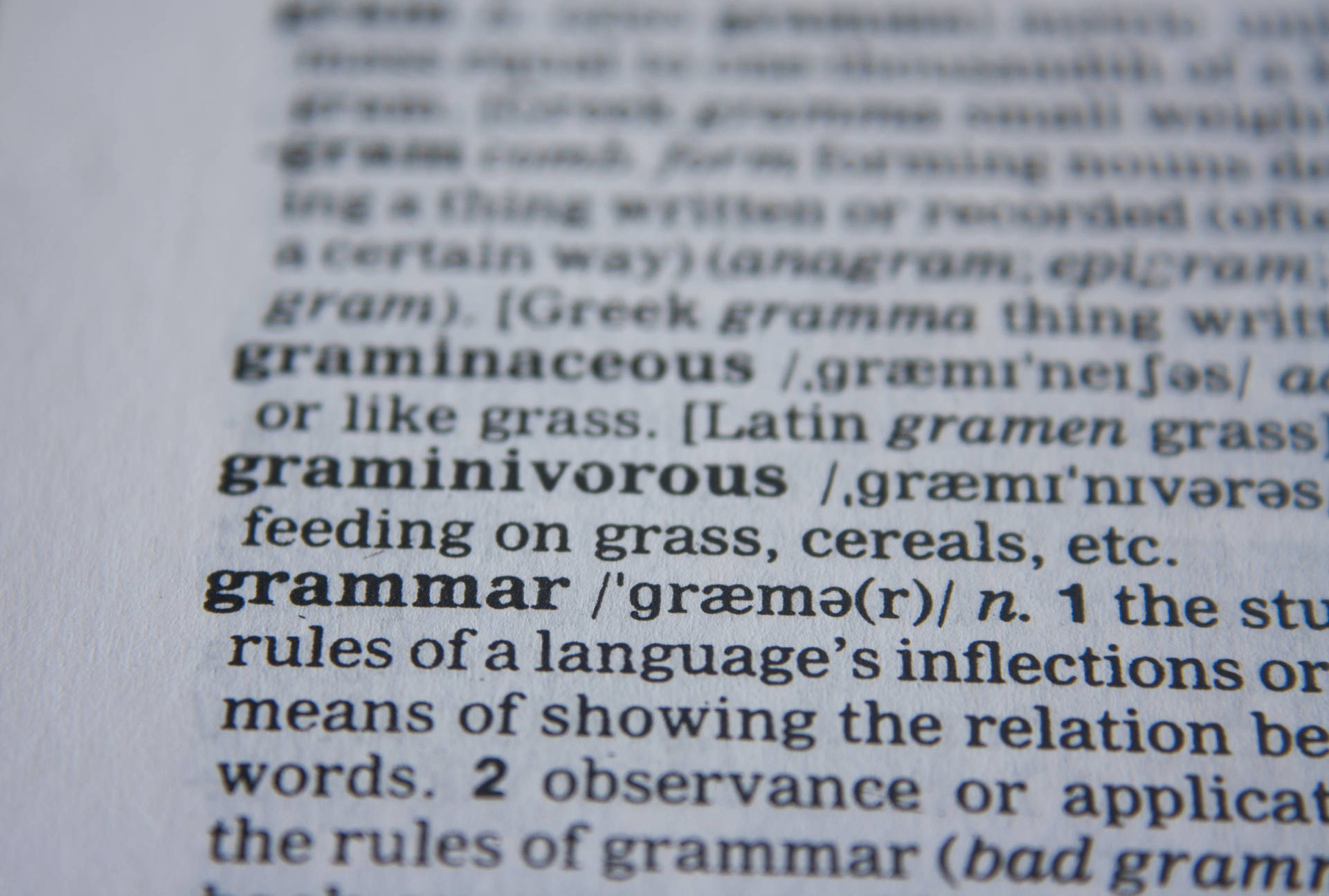 Grammar Meaning In Dictionary Wallpaper