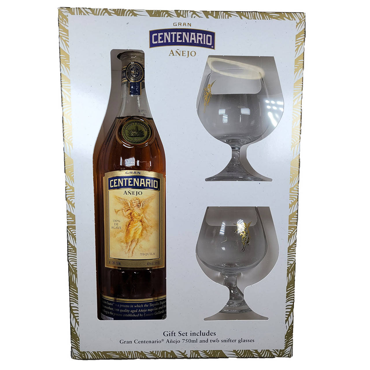 Gran Centenario Tequila With Two Snifter Glasses Wallpaper