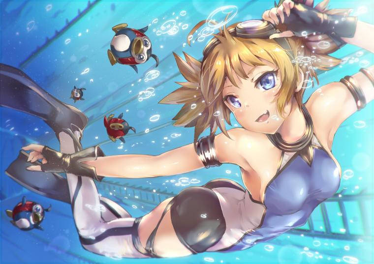 Grand Blue Lady Diver Background