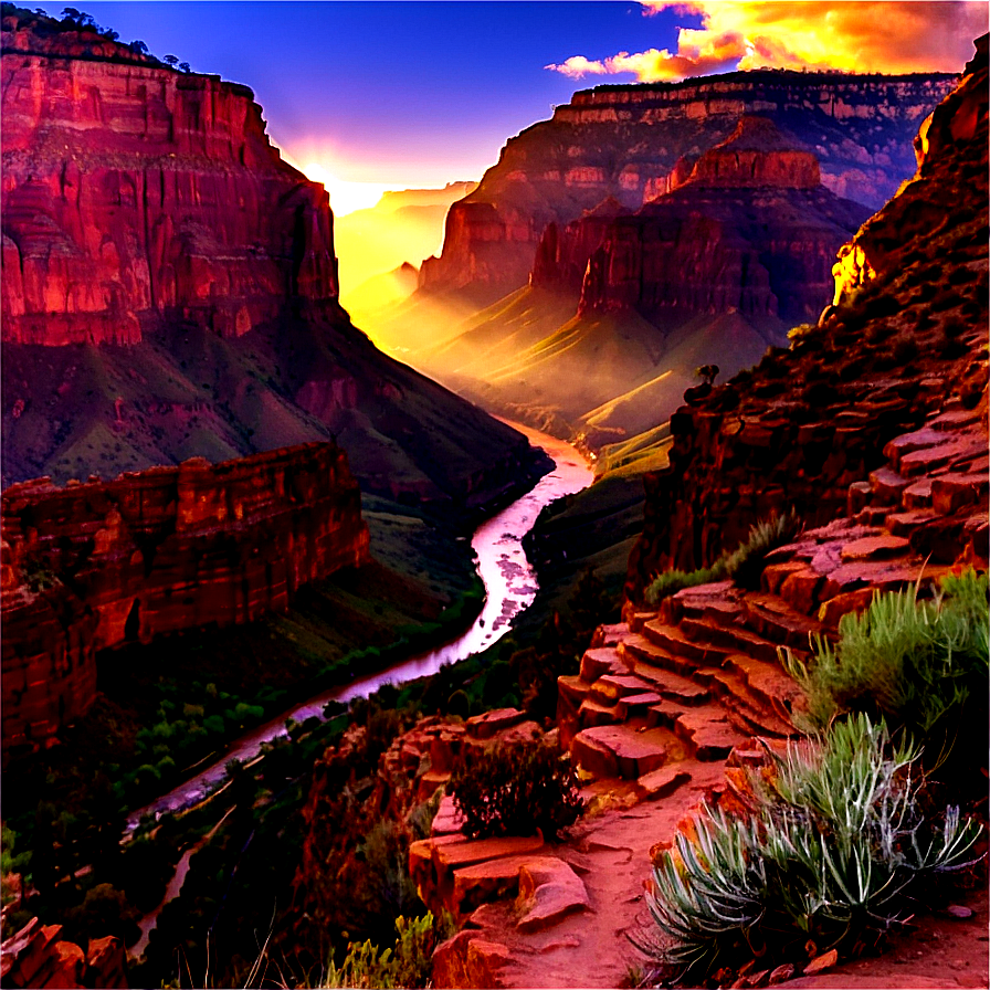 Grand Canyon Bright Angel Trail Png 30 PNG