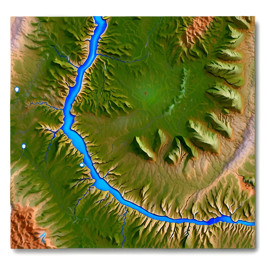 Grand Canyon Detailed Topographic Map Png 95 PNG