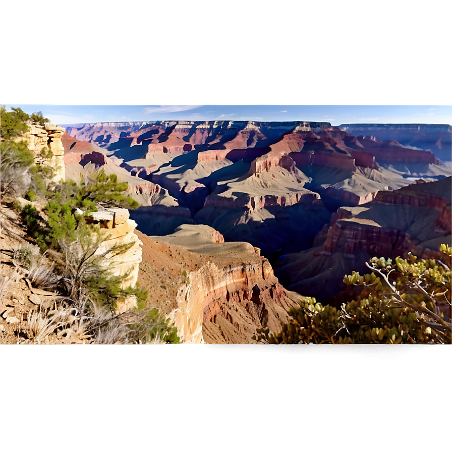 Grand Canyon Panoramic Cliffside View Png 06242024 PNG