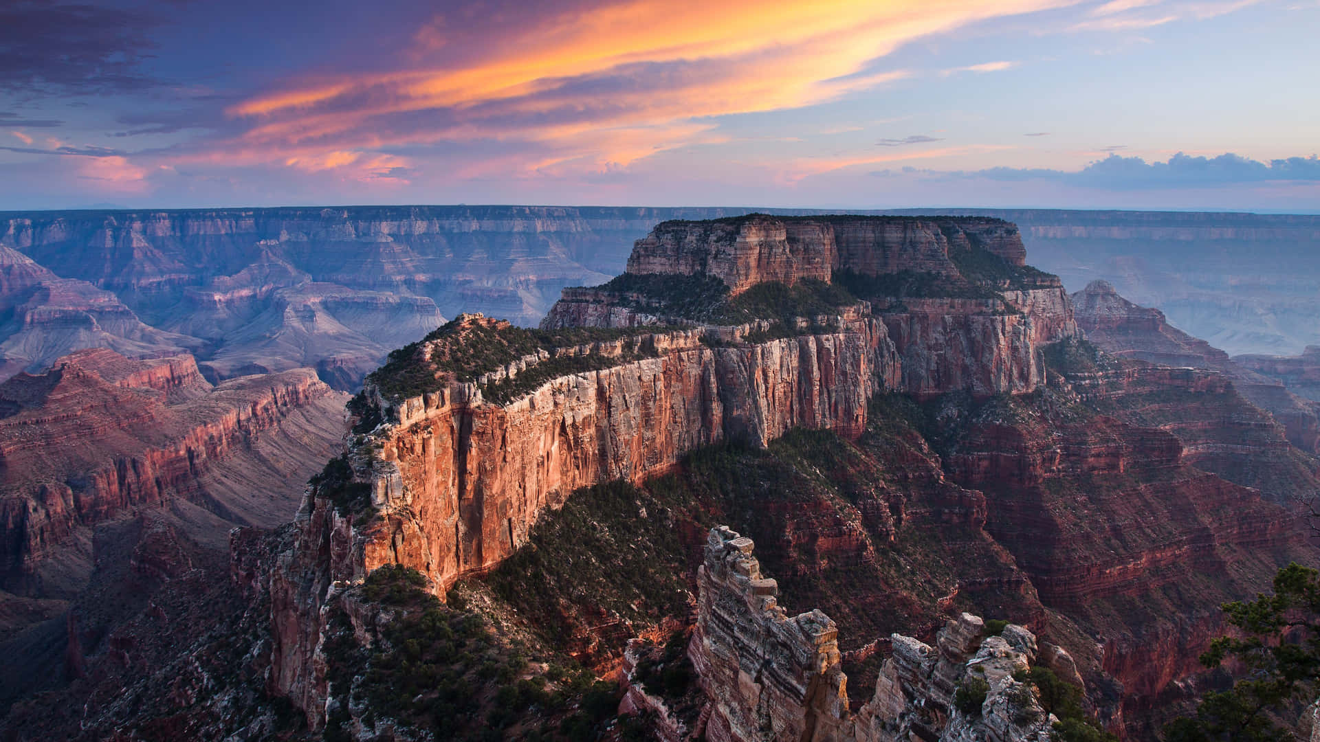 Lueur Du Coucher De Soleil Sur Le Grand Canyon 4k Fond d'écran