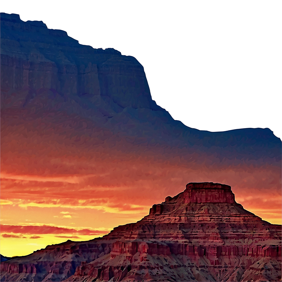 Grand Canyon Sunset Silhouette Png Dfw PNG