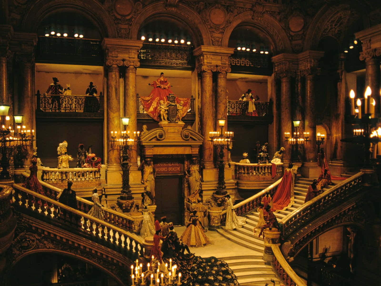 Grand Escalier of the Paris Opera House Wallpaper