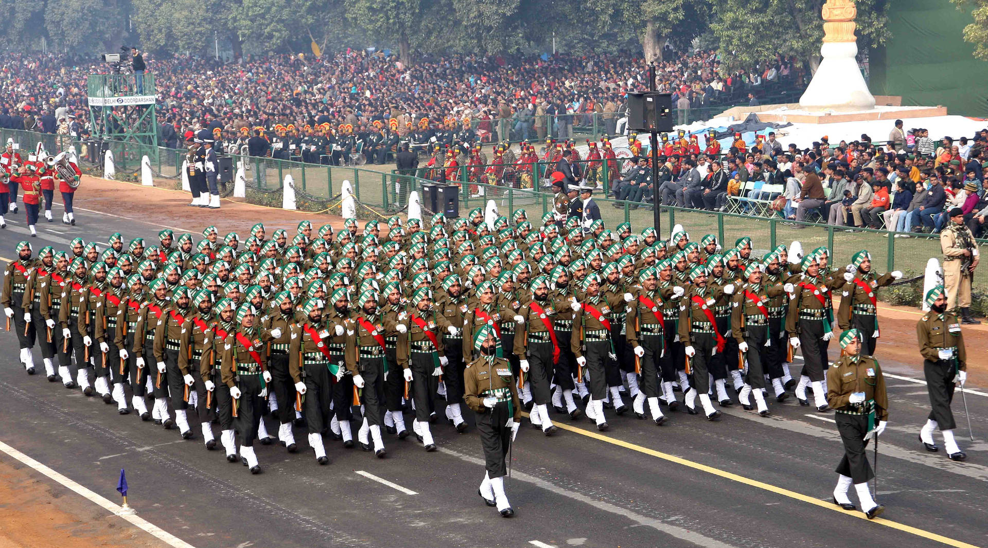 Valiant Guardians March - The Grand Indian Army Parade Wallpaper