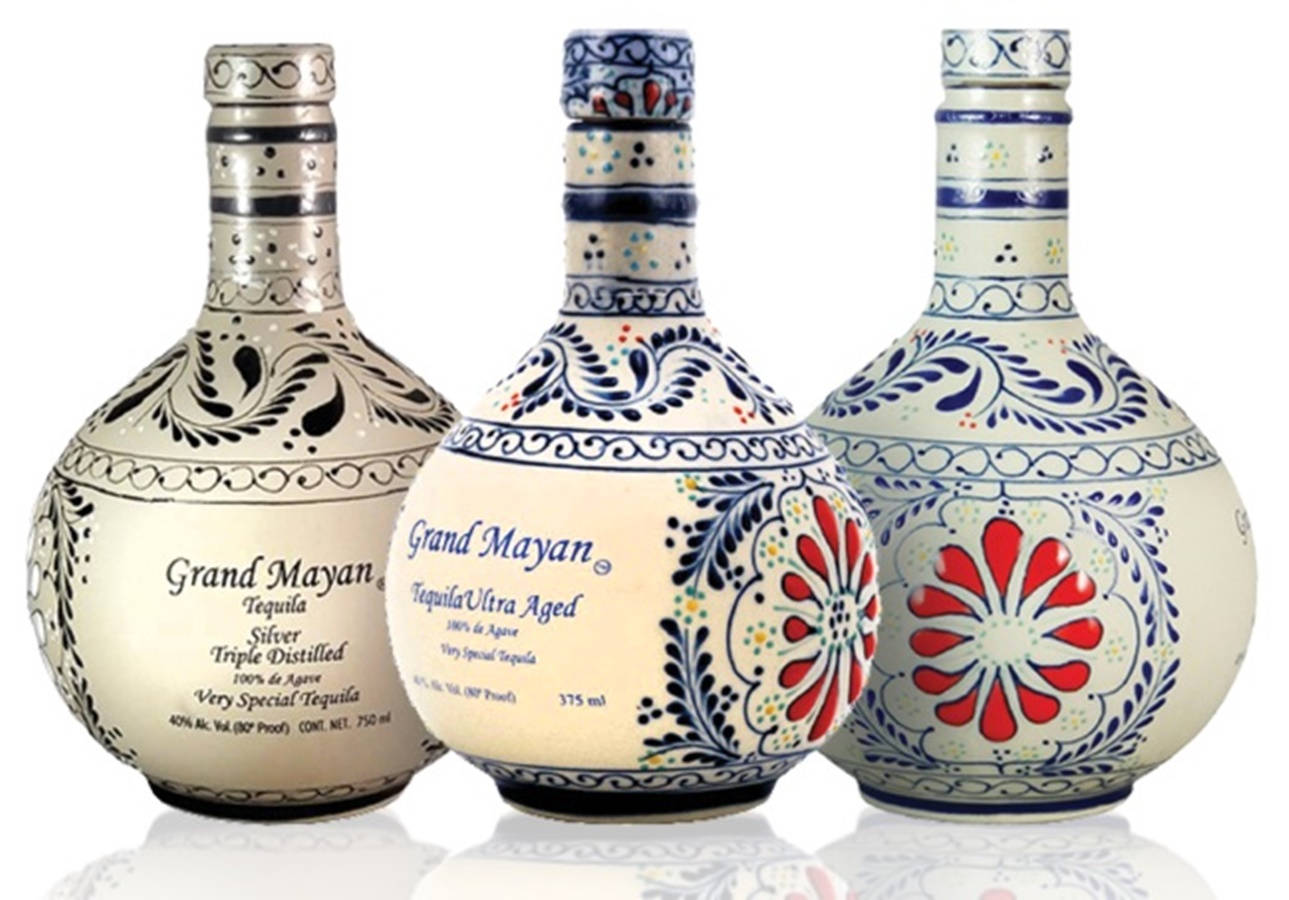Grand Mayan Silver Tequila Bottles Photography Wallpaper