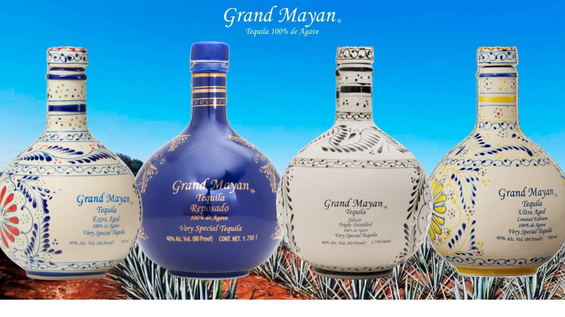 Grand Mayan Tequila Bottles Edited Photo Wallpaper