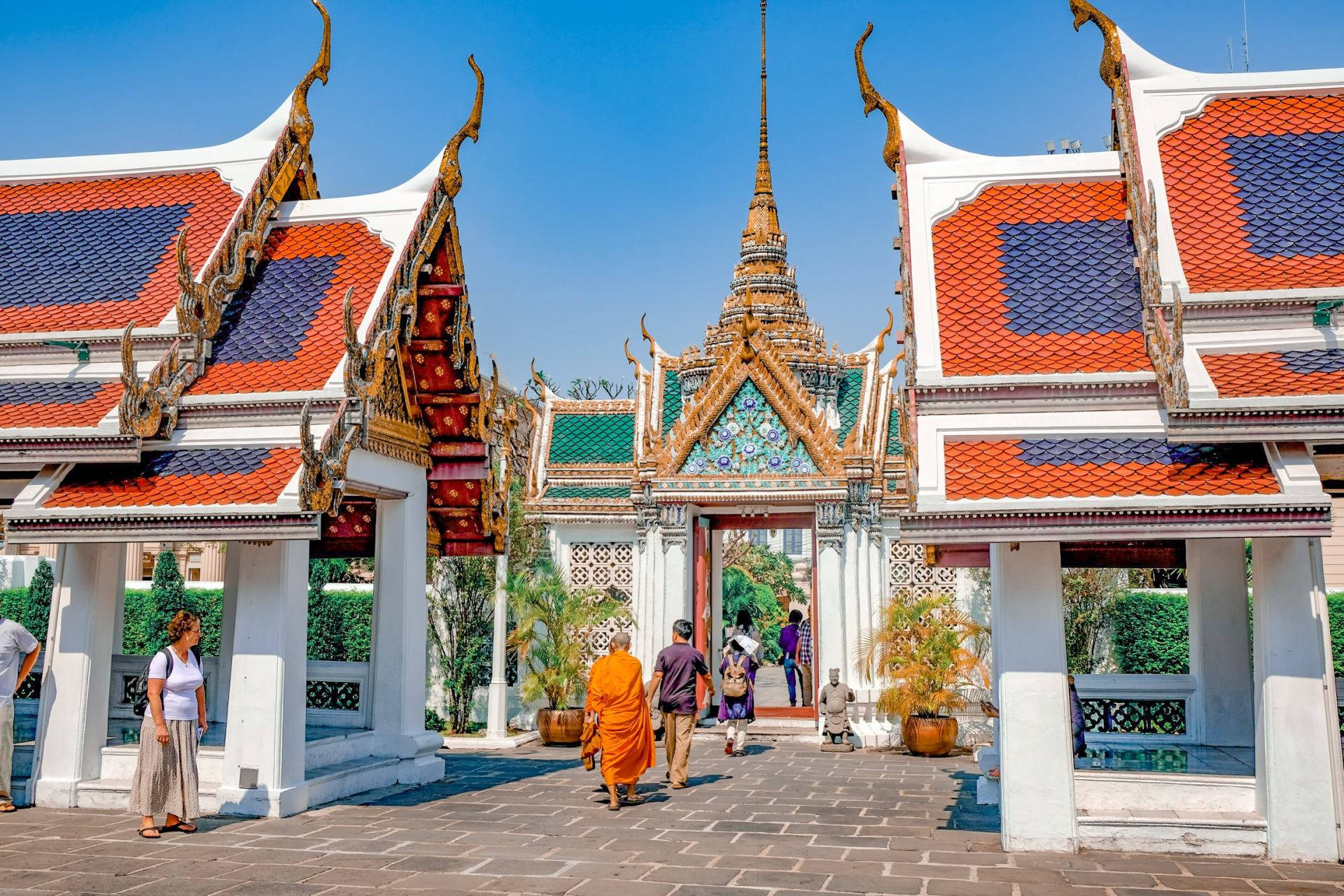 I Bellissimi Complessi Del Grand Palace Bangkok Sfondo